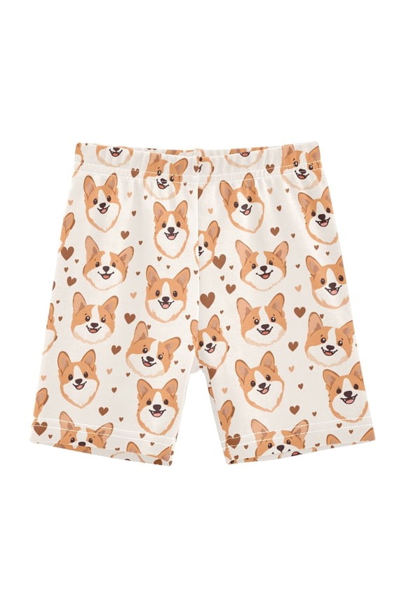 Corgi Dogs Girls Lined Shorts Bike Dance Bottoms 5T