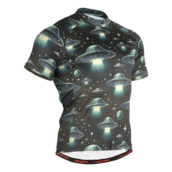 joogoo Cosmos Space Pattern Men's Cycling Jerseys Mountain Bike Short Sleeve Tops L