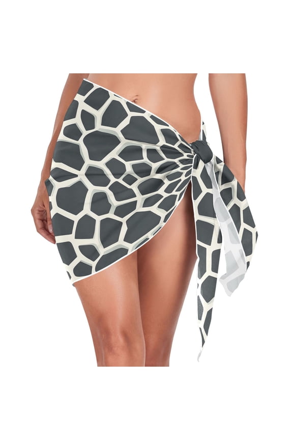 Cow Print Women's Beach Sarong Bathing Suit Wrap Swimwear Cover Ups S