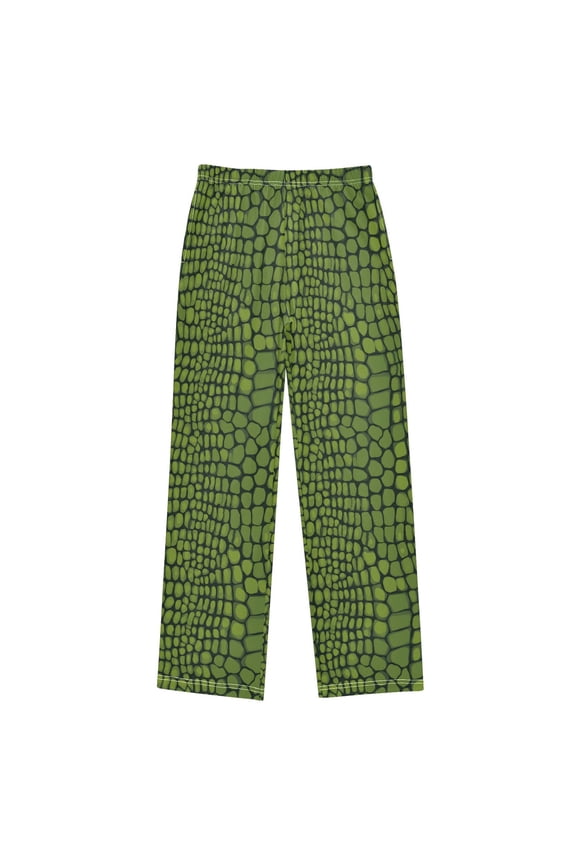 Crocodile Pattern Pajama Pants Pj Bottoms Sleepwear Lounge L