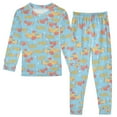thumbnail image 1 of joogoo Cute Aircraft Blue 2 Piece Long Sleeve Tee and Pants Cotton Pajama Set 8Y, 1 of 7