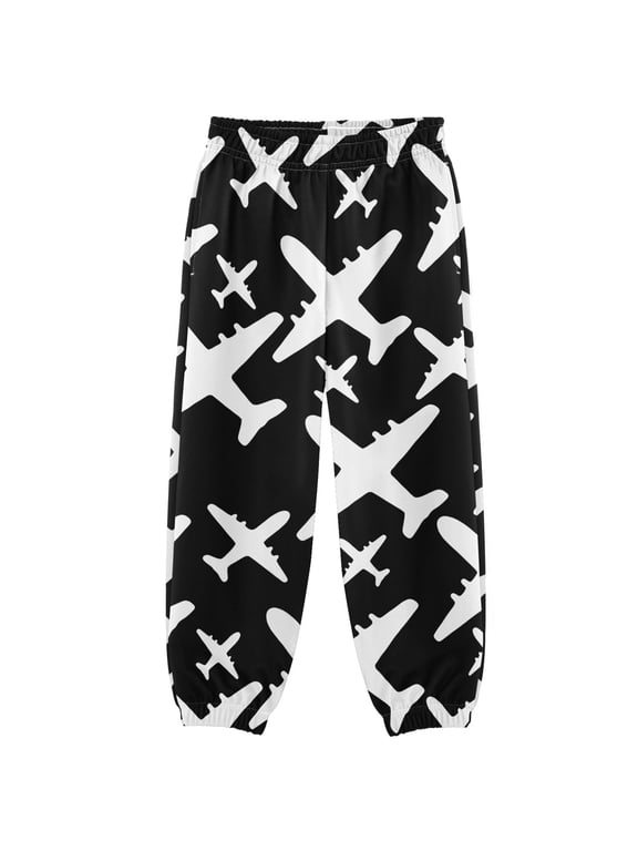 Cute Airplane Pattern Boys' Sweatpants Jogger Pants 9-10Y