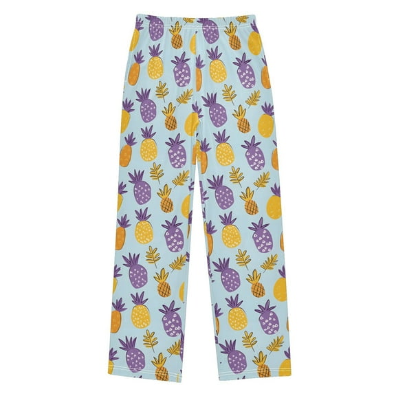 joogoo Cute Art Pineapple Pajama Pants Pj Bottoms Sleepwear Lounge L