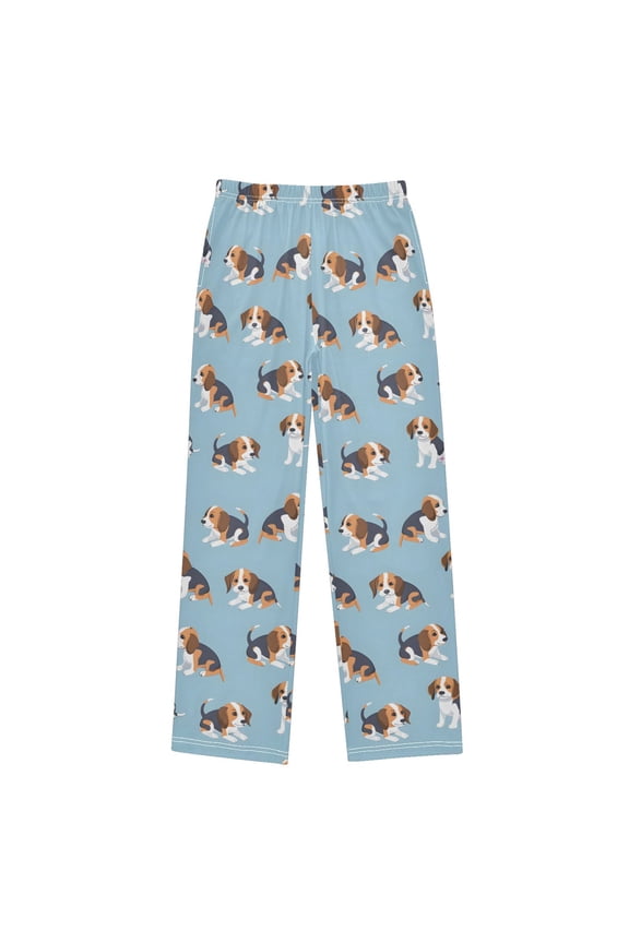 Cute Beagle Dogs Pajama Pants Pj Bottoms Sleepwear Lounge L