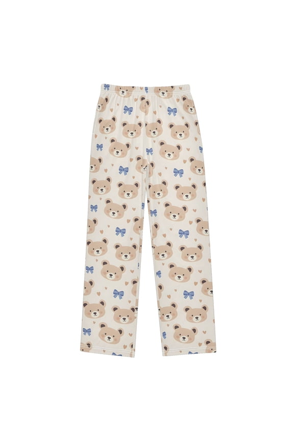 Cute Bears Bows Pajama Pants Pj Bottoms Sleepwear Lounge L