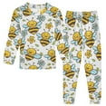 thumbnail image 1 of joogoo Cute Bee and Flowers 2 Piece Long Sleeve Tee and Pants Cotton Pajama Set 4T, 1 of 7