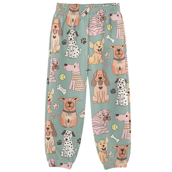 joogoo Cute Bulldogs Baseballs Boys' Sweatpants Jogger Pants 3T