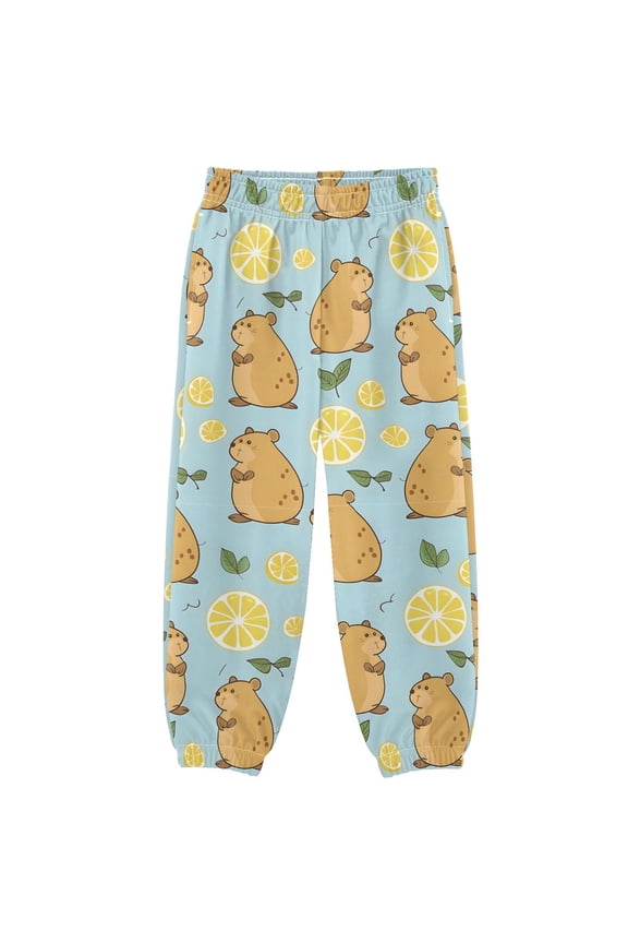 Cute Capybara Lemon Boys' Sweatpants Jogger Pants 4T
