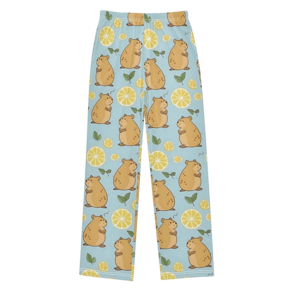 joogoo Cute Capybara Lemon Pajama Pants Pj Bottoms Sleepwear Lounge S