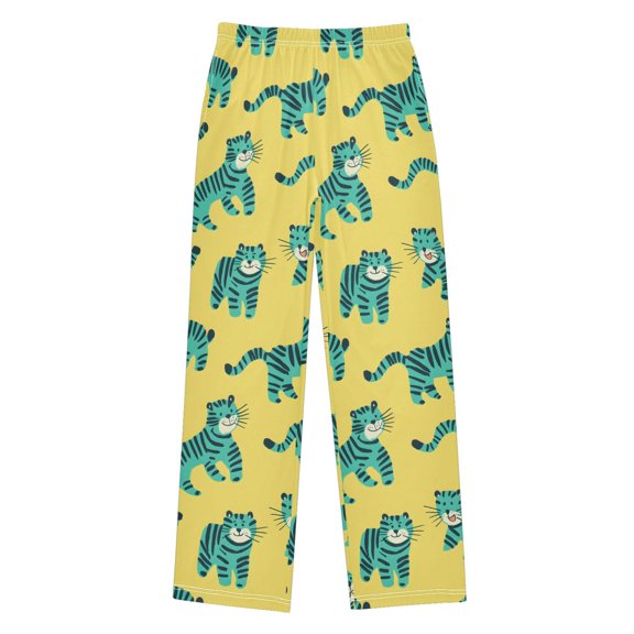 joogoo Cute Cartoon Tiger Kids Pajama Pants Pj Bottoms Boy Girls Sleepwear Lounge L