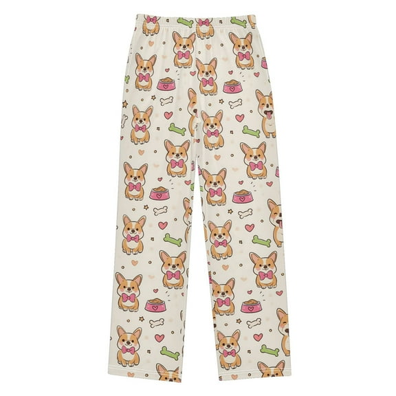 joogoo Cute Corgi Dogs Bones Pajama Pants Pj Bottoms Sleepwear Lounge XL