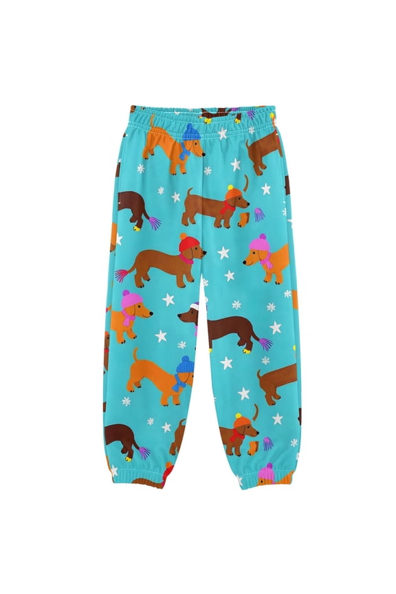 Cute Dachshund Dog Boys' Sweatpants Jogger Pants 5-6Y