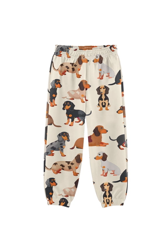 Cute Dachshund Dog Boys' Sweatpants Jogger Pants 7-8Y