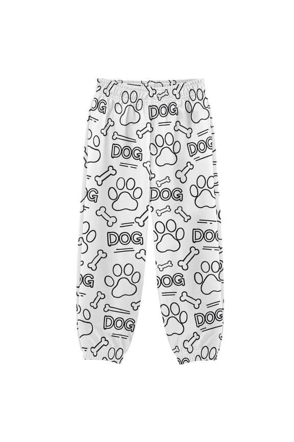 Cute Dog Paw Print Boys' Sweatpants Jogger Pants 3T