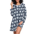 thumbnail image 1 of joogoo Cute Dog Snowflakes Women's Long Sleeve Nightgown Sleepwear L, 1 of 8
