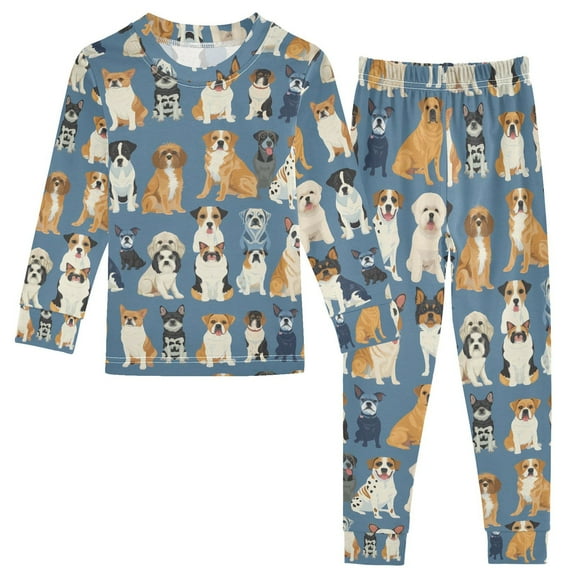 joogoo Cute Dogs 2 Piece Long Sleeve Tee and Pants Cotton Pajama Set 6Y