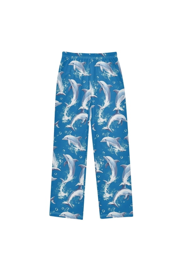 Cute Dolphins Jumping Pajama Pants Pj Bottoms Sleepwear Lounge M