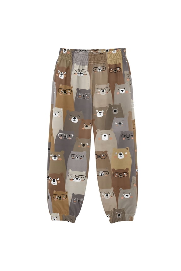 Cute Doodle Bears Boys' Sweatpants Jogger Pants 9-10Y