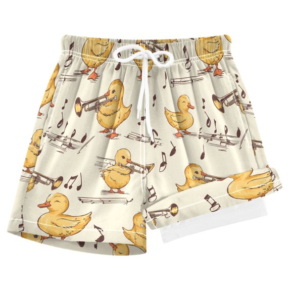 joogoo Cute Duck Musical Boys Swim Trunks Beach Swimsuit Shorts Boxer 8Y
