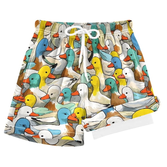 joogoo Cute Ducks Boys Swim Trunks Beach Swimsuit Shorts Boxer 8Y