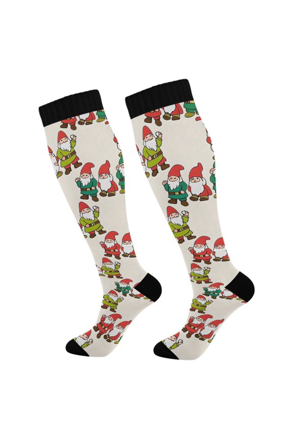 Cute Gnomes Socks Women Men Knee High Sock