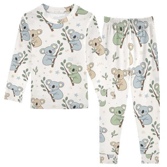 joogoo Cute Koala 2 Piece Long Sleeve Tee and Pants Cotton Pajama Set 3T