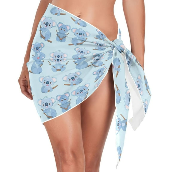 joogoo Cute Koalas Women's Beach Sarong Bathing Suit Wrap Swimwear Cover Ups L