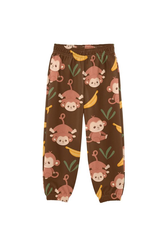 Cute Monkey Banana Boys' Sweatpants Jogger Pants 3T