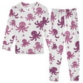 thumbnail image 1 of joogoo Cute Octopus Cartoon 2 Piece Long Sleeve Tee and Pants Cotton Pajama Set 3T, 1 of 7