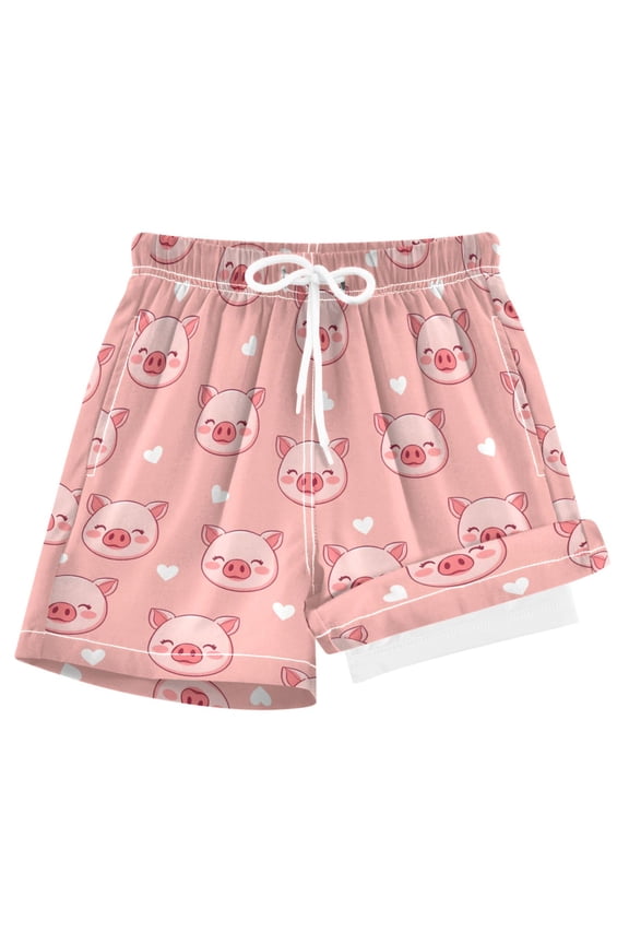 Cute Pigs Boys Swim Trunks Beach Swimsuit Shorts Boxer 12-13Y