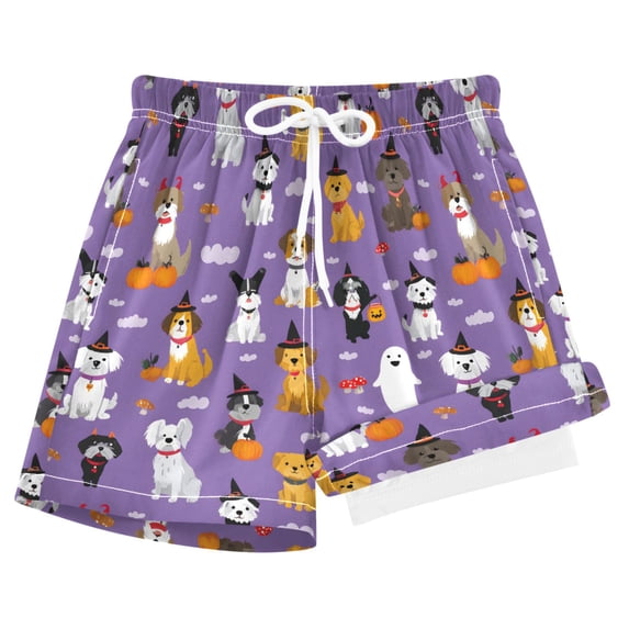 joogoo Cute Pumpkin Dogs Boys Swim Trunks Beach Swimsuit Shorts Boxer 4T