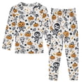 thumbnail image 1 of joogoo Cute Pumpkins Skull 2 Piece Long Sleeve Tee and Pants Cotton Pajama Set 5Y, 1 of 7