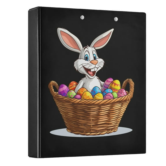 joogoo Cute Rabbit Hardcover 3 Ring Binder 1.5" Round Rings Interior Pockets Binders Organizer 1 Pack