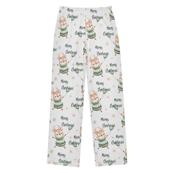 joogoo Cute Reindeer Christmas Pajama Pants Pj Bottoms Sleepwear Lounge S