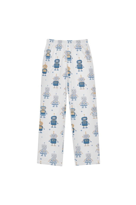Cute Robots Pajama Pants Pj Bottoms Sleepwear Lounge S