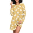 thumbnail image 1 of joogoo Cute Sheeps Flowers Women's Long Sleeve Nightgown Sleepwear L, 1 of 8