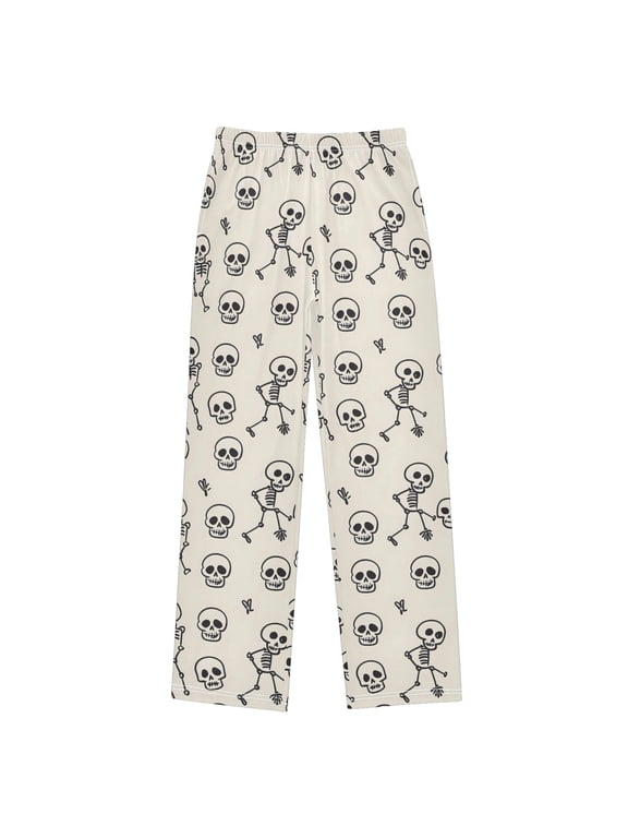 Cute Skeleton Kids Pajama Pants Pj Bottoms Boy Girls Sleepwear Lounge S