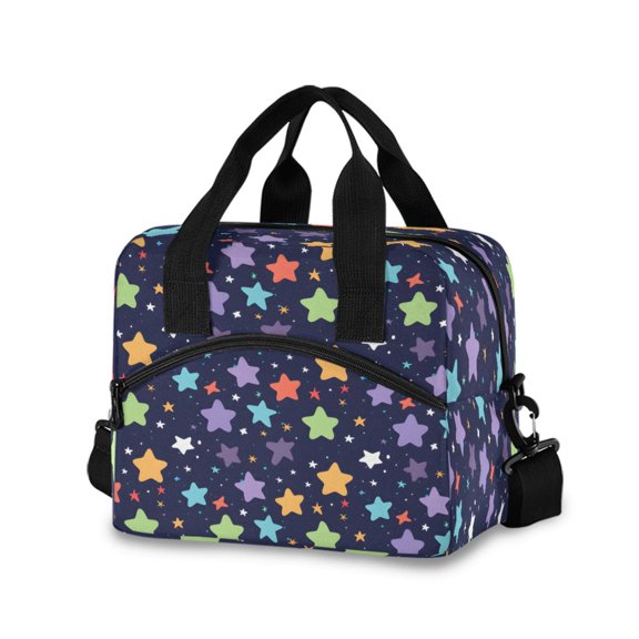 joogoo Cute Stars Insulated Lunch Bags Reusable Cooler Box with Shoulder Strap