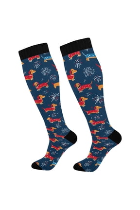 Dachshund Cute Dogs Socks Women Men Knee High Sock