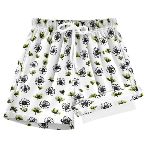 joogoo Daisy Flowers Drawn Boys Swim Trunks Beach Swimsuit Shorts Boxer 4T