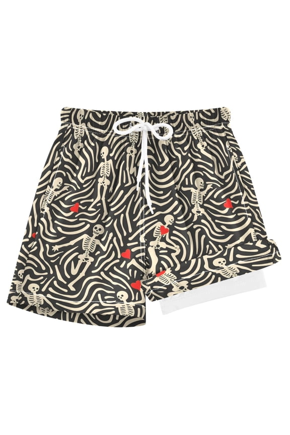 Dancing Skeletons Boys Swim Trunks Beach Swimsuit Shorts Boxer 7Y