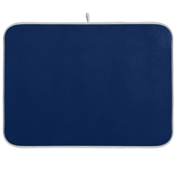 joogoo Dark Blue Paint Dish Drying Mat Kitchen Counter Absorbent Drying Pad 16x18 in Drainer Rack