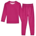 thumbnail image 1 of joogoo Deep Pink 2 Piece Long Sleeve Tee and Pants Cotton Pajama Set 5Y, 1 of 7
