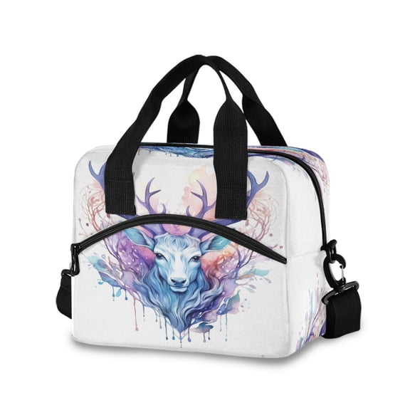 joogoo Deer Insulated Lunch Bags Reusable Cooler Box with Shoulder Strap