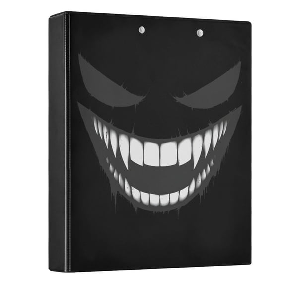 joogoo Demon Mouth Hardcover 3 Ring Binder 1.5" Round Rings Interior Pockets Binders Organizer 1 Pack
