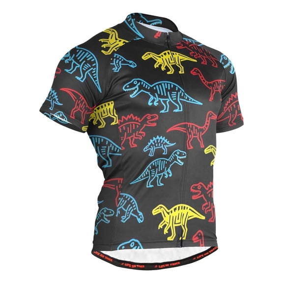 joogoo Dinosaur-a1 Men's Cycling Jerseys Mountain Bike Short Sleeve Tops 3XL