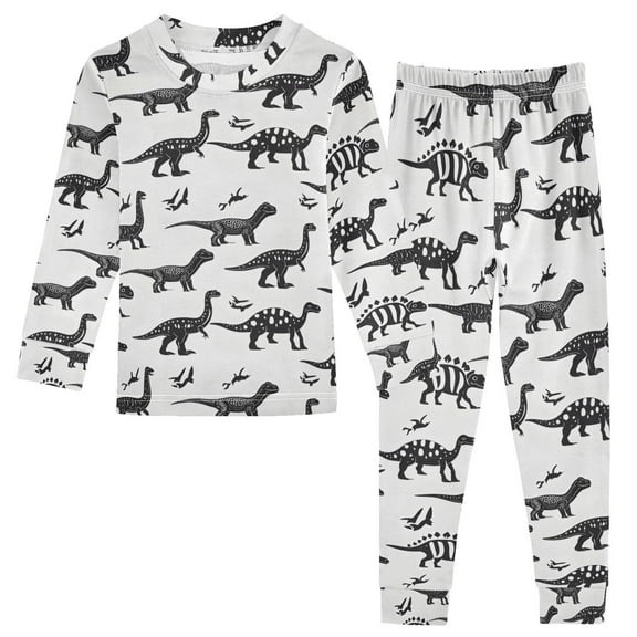 joogoo Dinosaurs Pajamas Set Long Sleeve Soft Cotton Sleepwear 2 Piece 24M