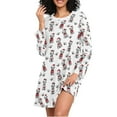 thumbnail image 1 of joogoo Dog Christmas Women's Long Sleeve Nightgown Sleepwear L, 1 of 8