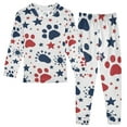 thumbnail image 1 of joogoo Dog Footprint and Stars 2 Piece Long Sleeve Tee and Pants Cotton Pajama Set 8Y, 1 of 7
