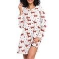thumbnail image 1 of joogoo Dog Star Christmas Women's Long Sleeve Nightgown Sleepwear XL, 1 of 8